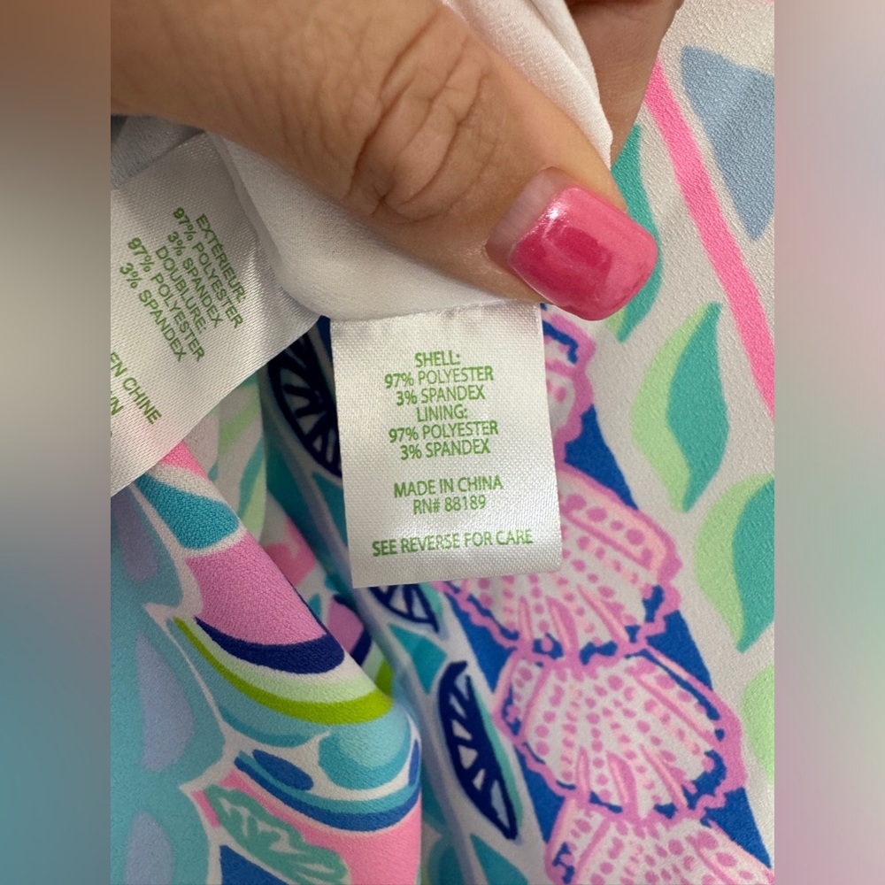 Lilly Pulitzer Narissa Stretch Shift Dress Sz 10 - Picture 5 of 7